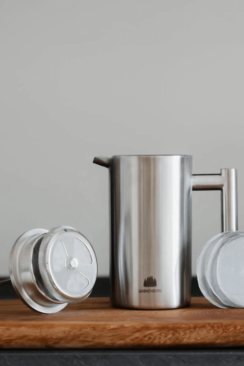 French Press von gronenberg aus Edelstahl für Kaffeegenuss Einzelteile