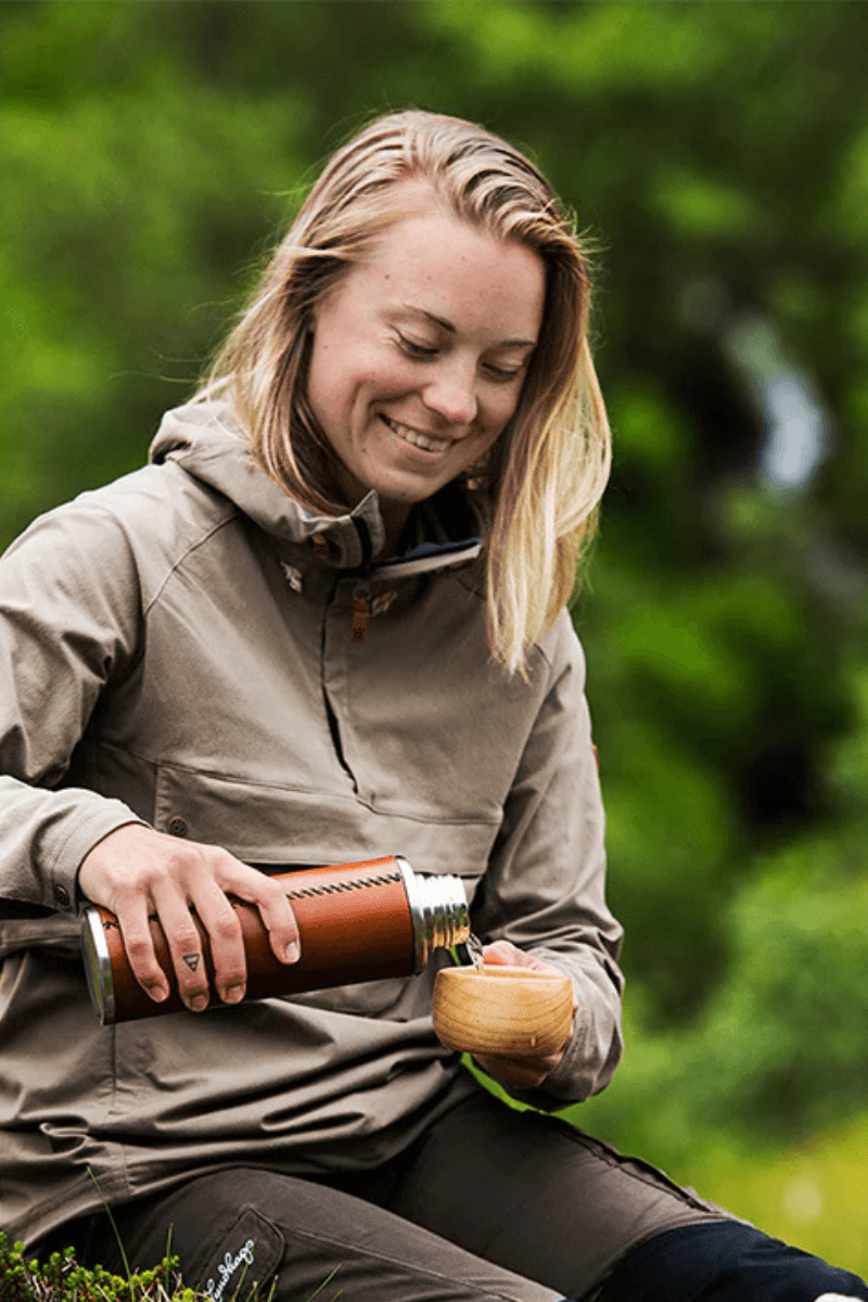 Järv Helags Thermokanne dunkles Leder