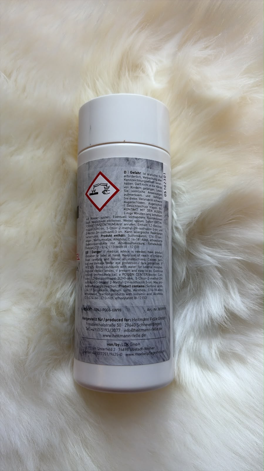 Heitmann Spezial-Fellwaschmittel, 200 ml Konzentrat zum Waschen von Schaffell und Lammfell von Hand