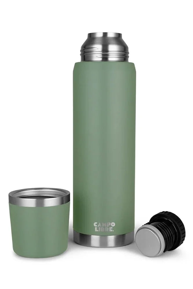 Campo Libre Edelstahl Thermosflasche Jaco 1L in Moss Green Gruen als Freisteller