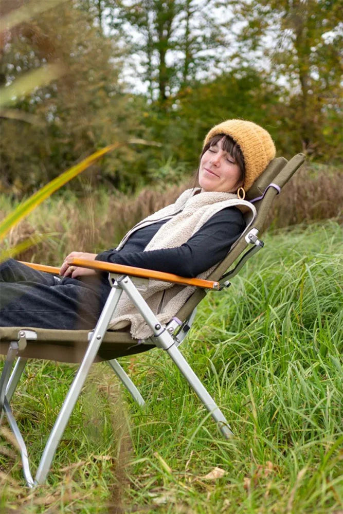 Campo Libre Kopfpolster für Campingstuhl AMA Relax in Oliv – ergonomische Nackenstütze für mehr Komfort beim Camping