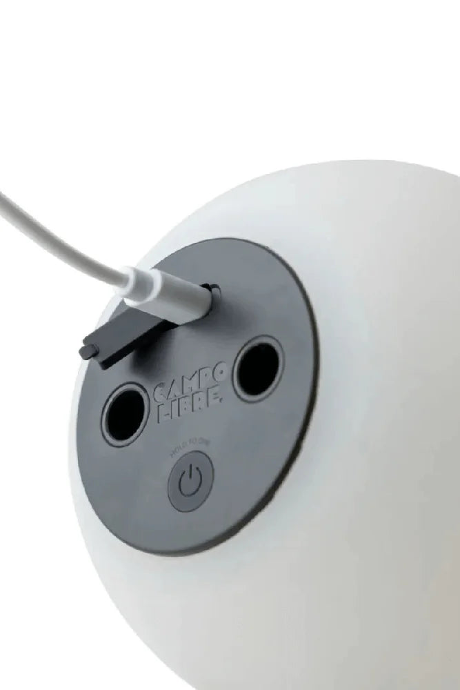 Campo Libre Leni Sphere Outdoor Lampe Deep Grey Grau Produktfoto Detailansicht fuer Camping und Vanlife