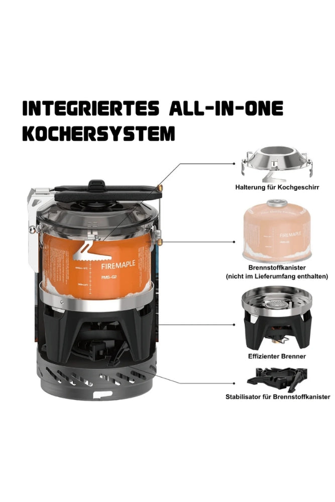 Fire Maple Star X2 Camping Kochsystem kompakt freigestellt – Outdoor Kocher