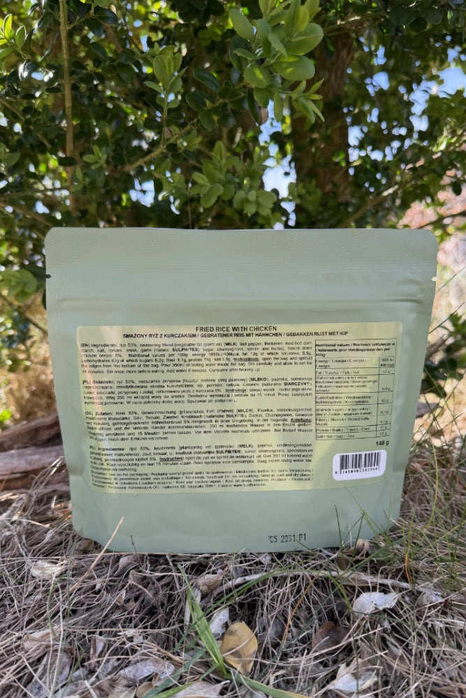 Food Force Reisgericht mit Hähnchen 148 g als Outdoor-Nahrung für Camping, Trekking, Bushcraft und Krisenvorsorge