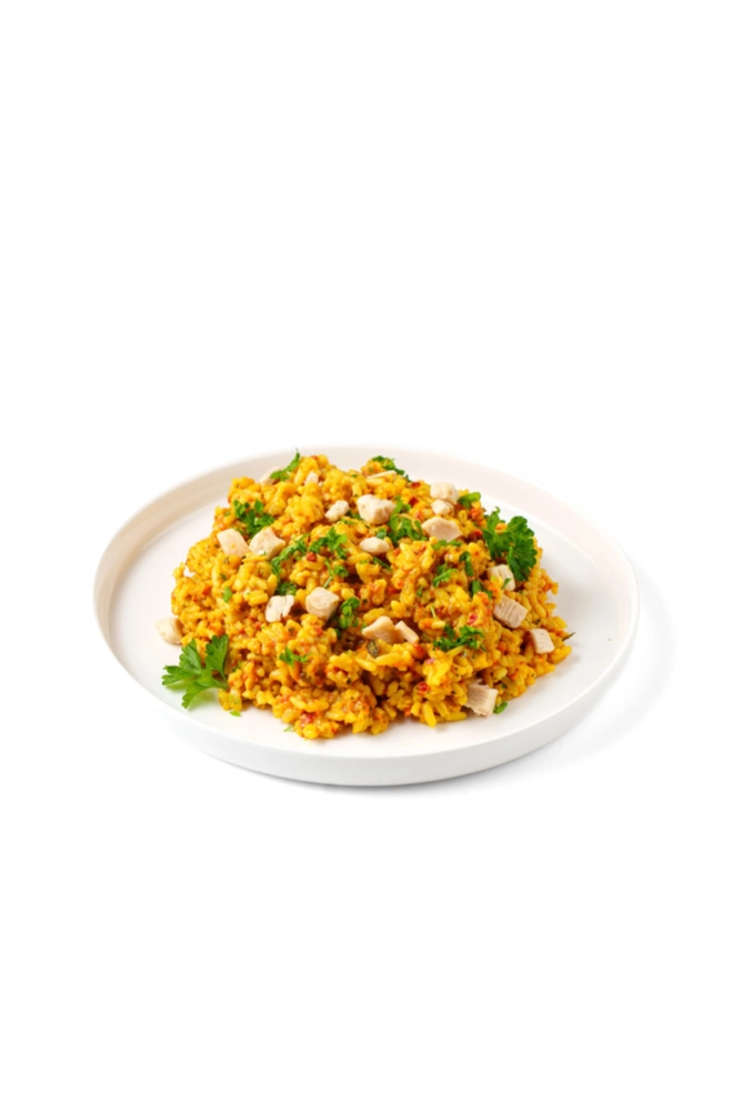 Gebratener Reis mit Hähnchen von Food Force als praktische Camping-Mahlzeit für Trekking, Wandern und Outdoor-Touren