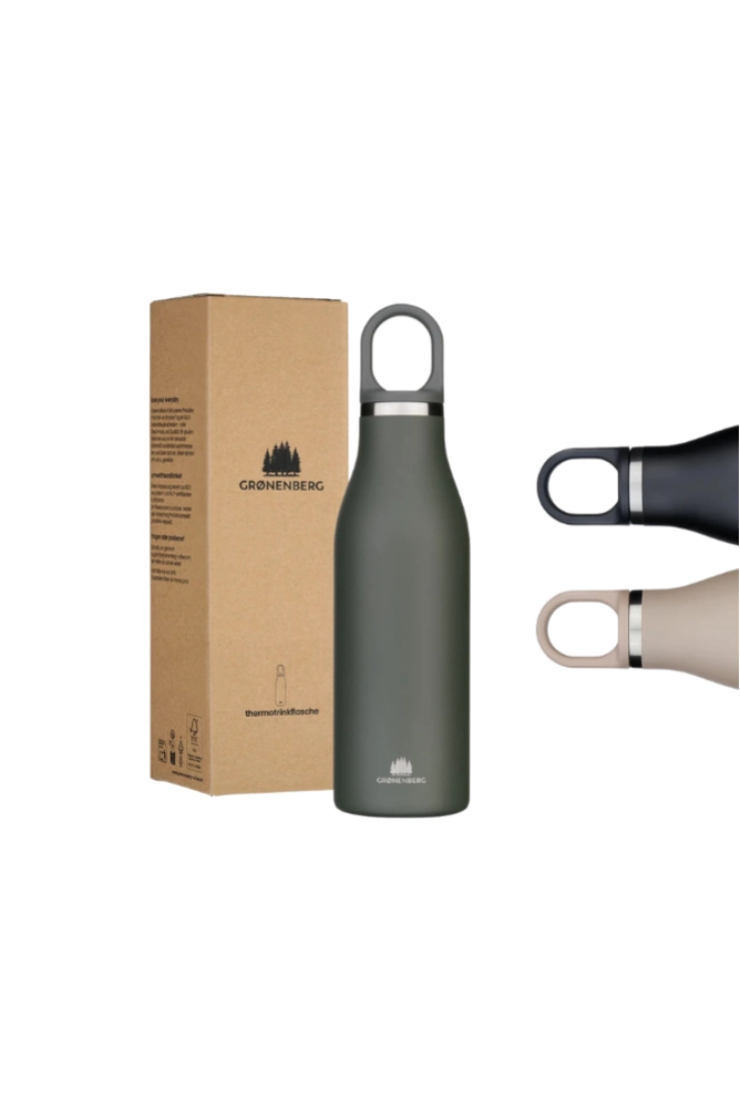 Groenenberg Thermo-Trinkflasche aus Edelstahl – doppelwandige Isolierflasche für heiße und kalte Getränke