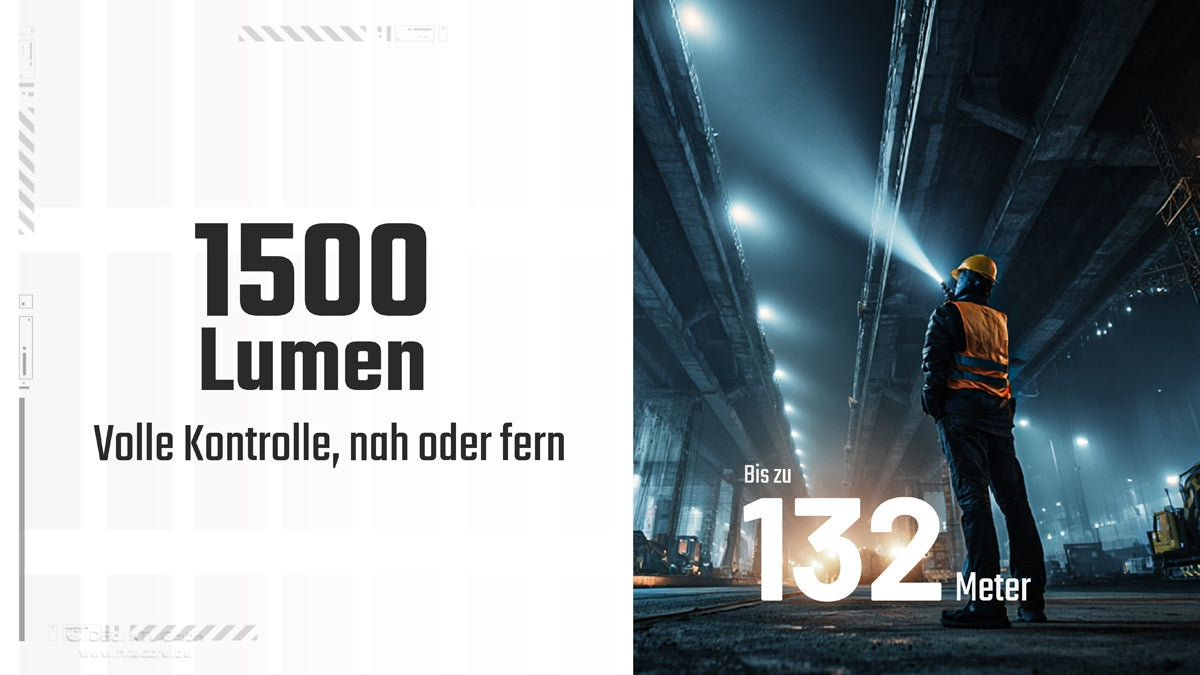 Nitecore EDC07 in Sand mit 1500 Lumen und 132 Metern maximaler Leuchtweite