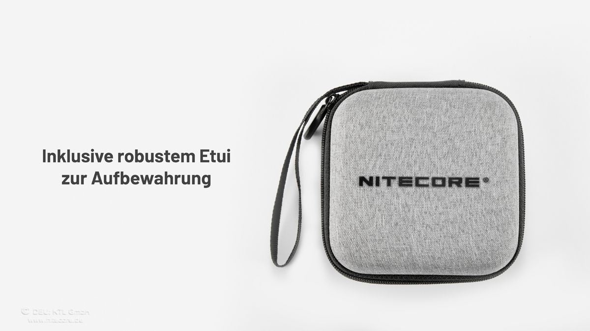 Robustes Aufbewahrungsetui für die Nitecore HC65 UHE Hunting Edition Stirnlampe
