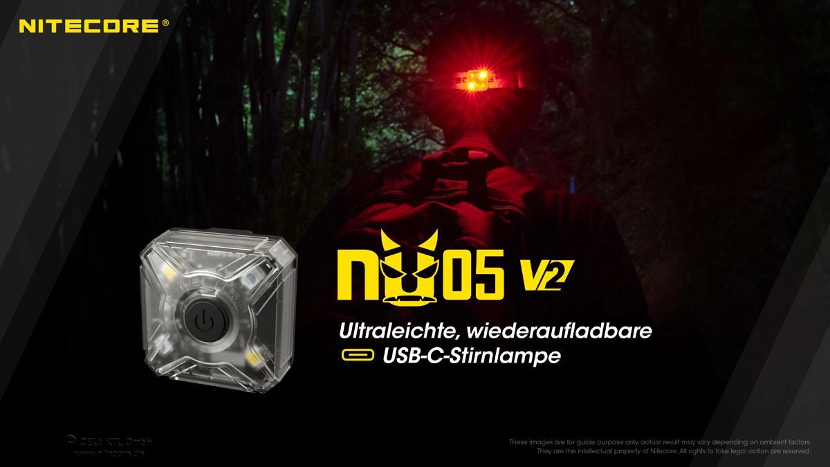 Nitecore NU05 V2 – kompakte Signal- und Sicherheitsleuchte (Ansicht)