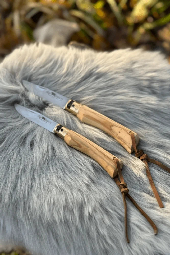 Old Bear Klappmesser mit Olivenholzgriff als traditionelles Taschenmesser aus Italien