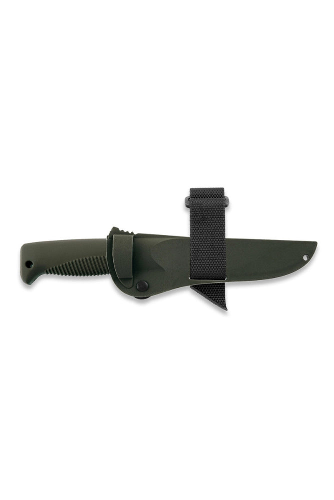 Peltonen M07 Ranger Puukko Messer grün Scheide mit Befestigung Freisteller