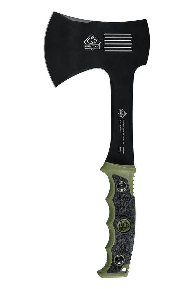 Puma XP Packable Hatchet Detailaufnahme des Axtkopfs fuer Outdoor und Bushcraft