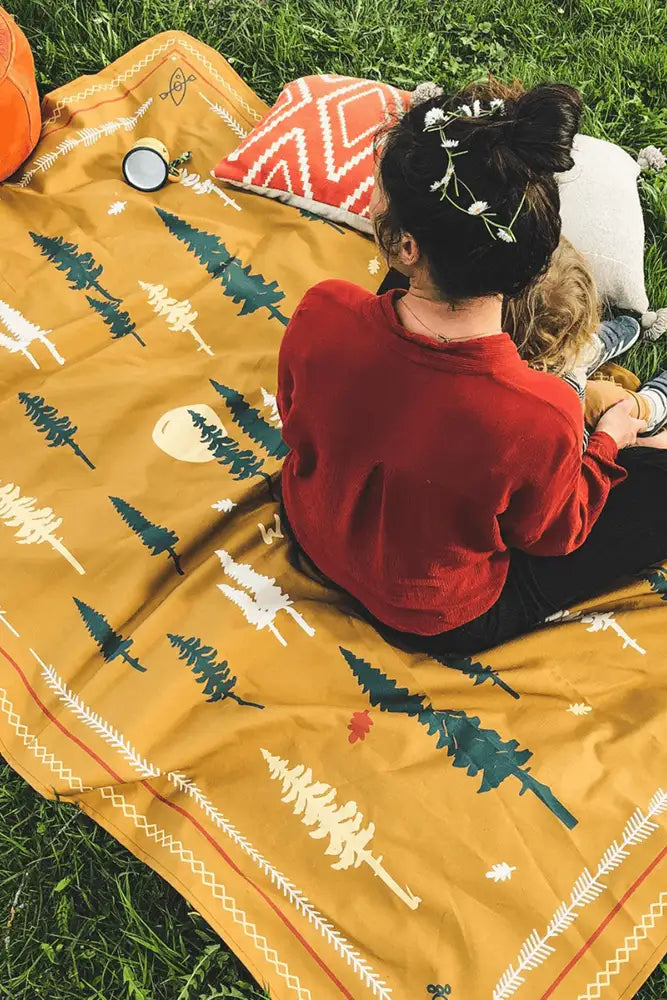 Roadtyping wetterfeste Campingdecke als Kinder Spieldecke im Outdoor Einsatz beim Camping und Picknick