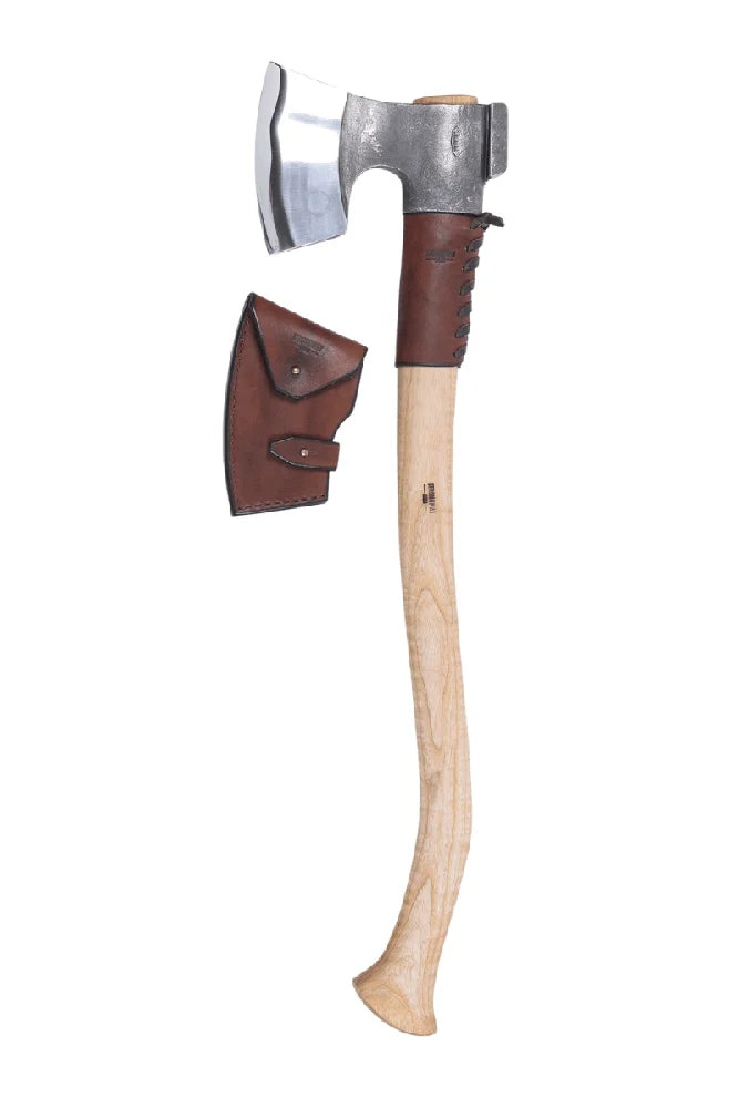 Strongway Tools finnische Bushcraft Axt handgeschmiedet fuer Outdoor Camping und Holzarbeiten