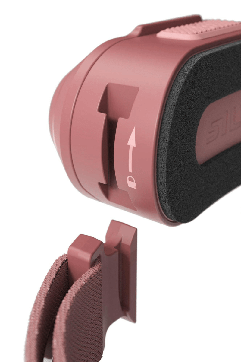 kompakte Stirnlampe Smini von Silva in rosé Verbindung Band austauschbar