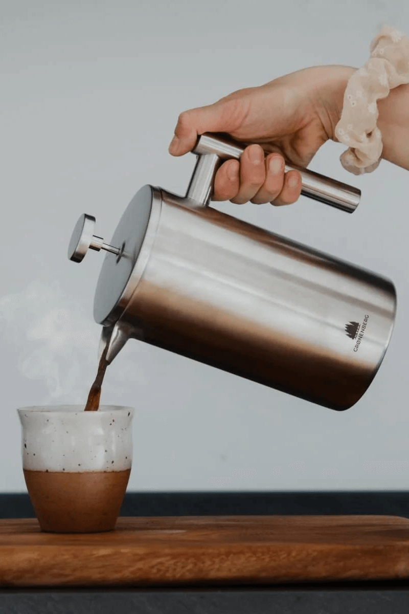 Grønenberg Edelstahl French Press inkl. Ersatz-Filter
