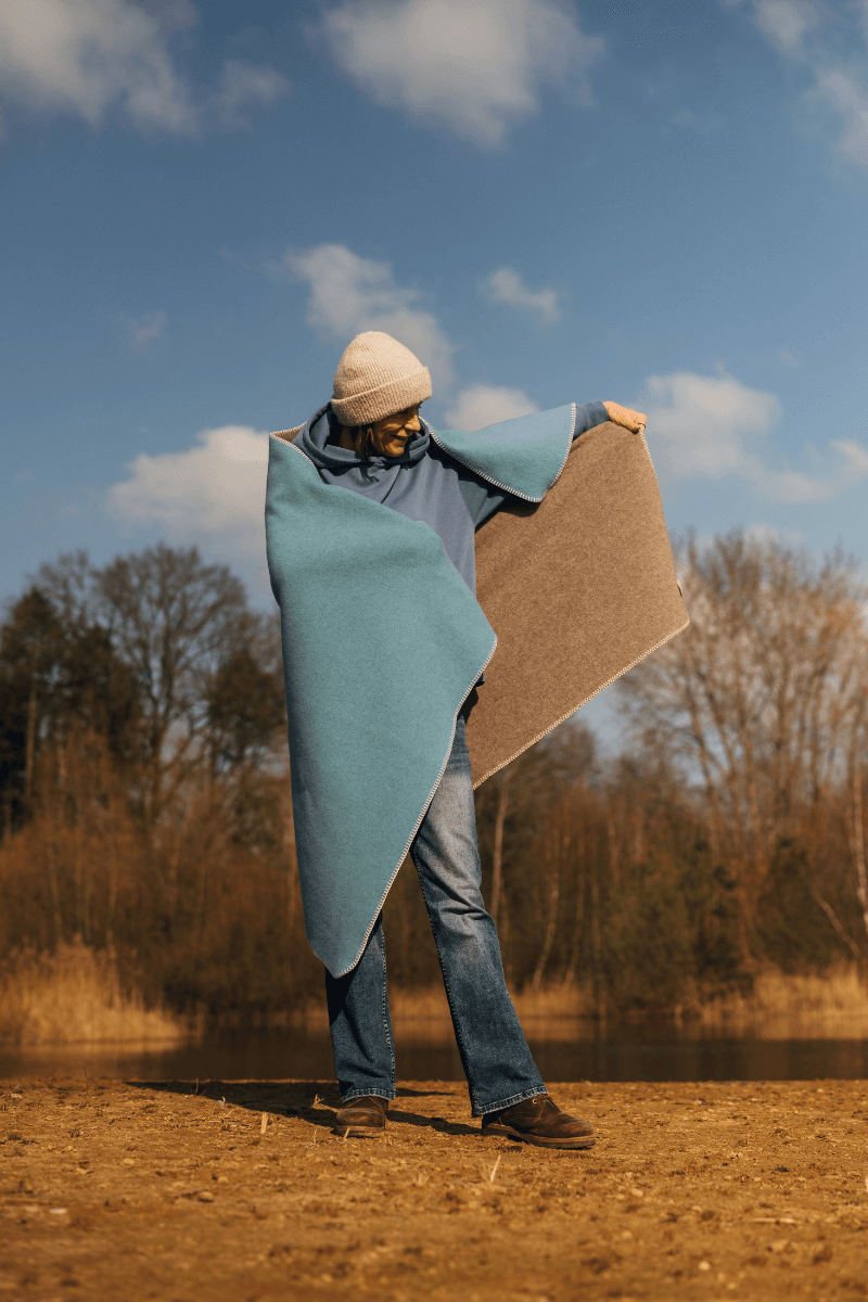 coastland Merino-Wolldecke handlich, Detailansicht