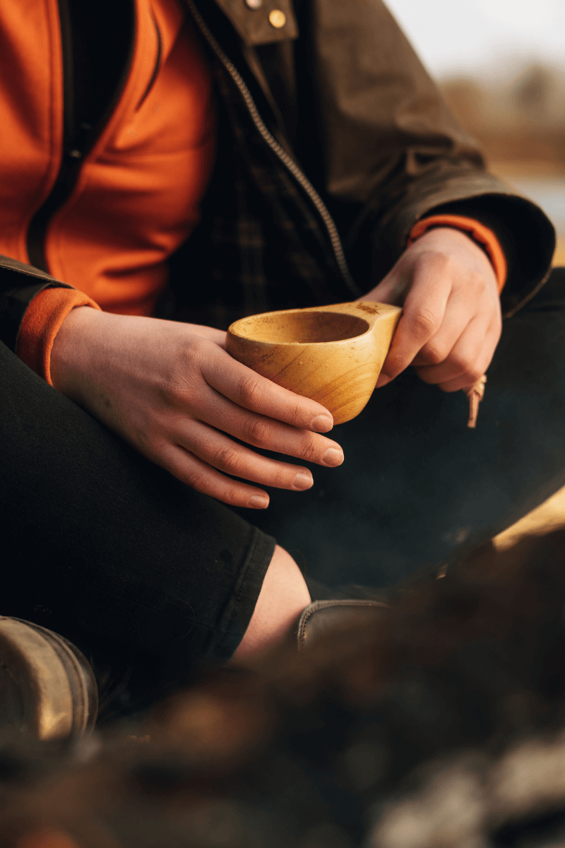 Holz Kuksa mit Elch-Motiv von Stabilotherm