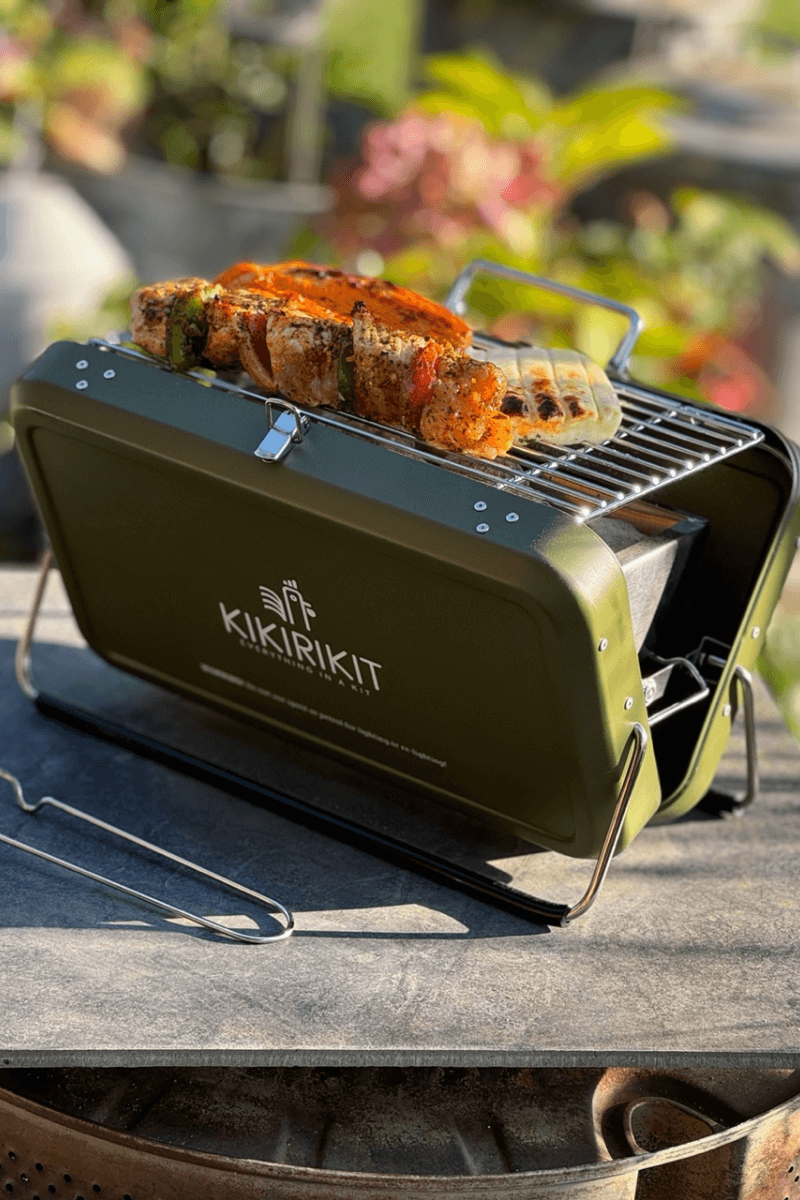 Kikirikit Tragbarer Koffer-Holzkohlegrill, weitere Ansicht