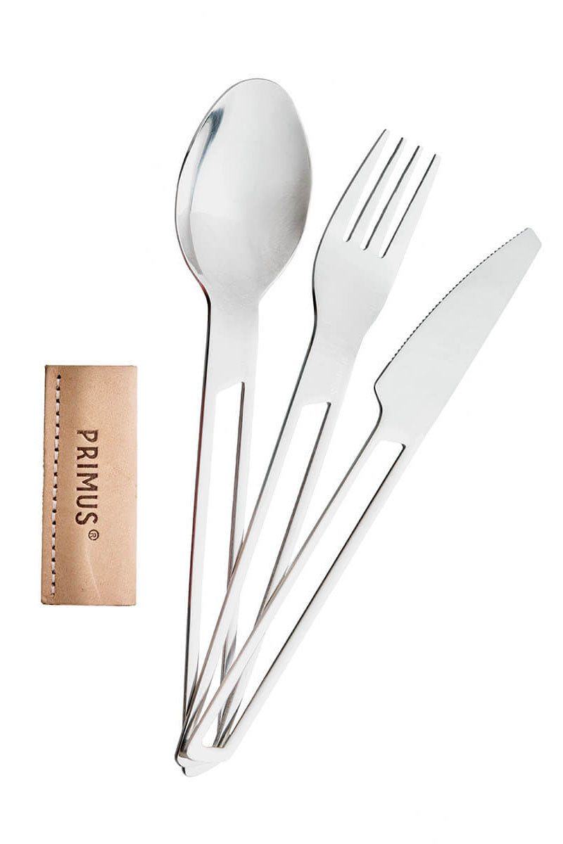 Primus Campfire Cutlery Besteck-Set Leder Outdoor Küche