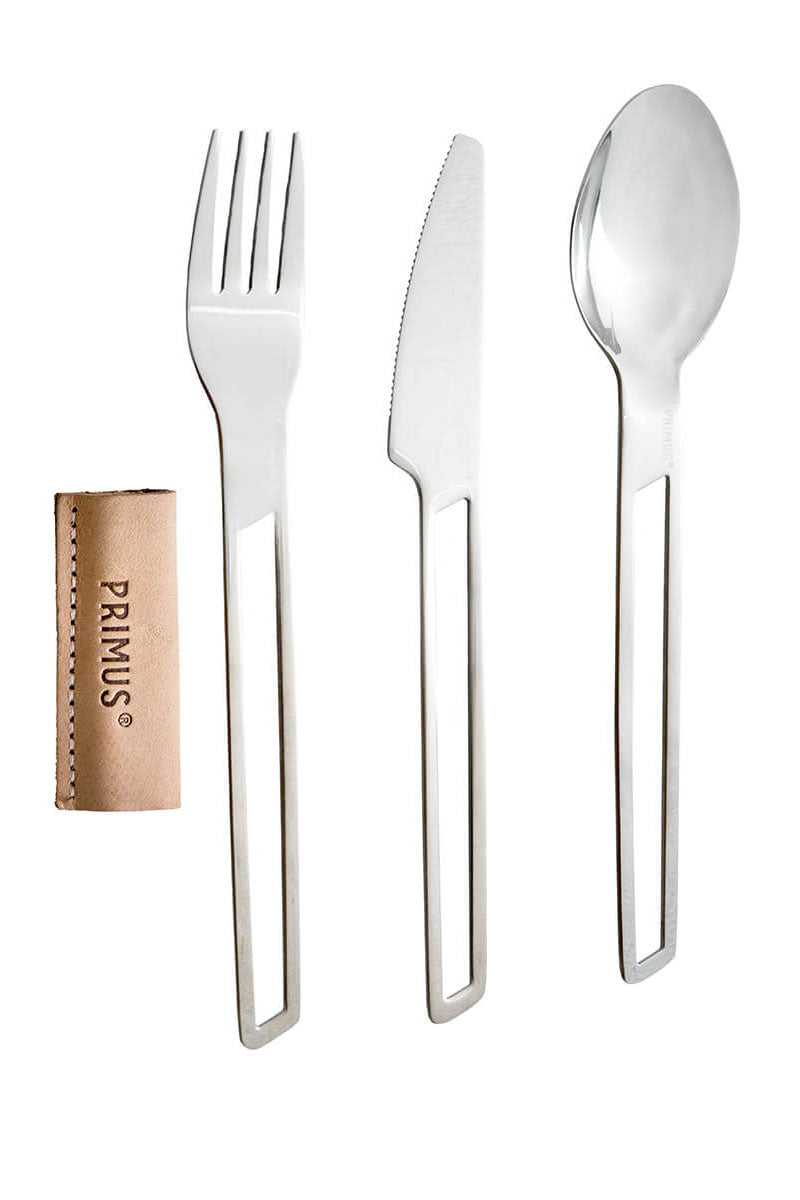Outdoor Küche Primus Campfire Cutlery Besteck-Set Leder