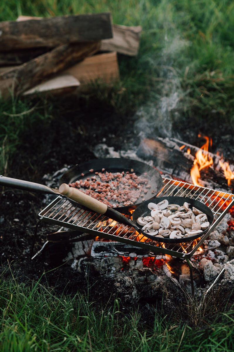 BBQ Lagerfeuer Küche Stabilotherm Jägerpfanne Original Outdoor Cooking Ausrüstung