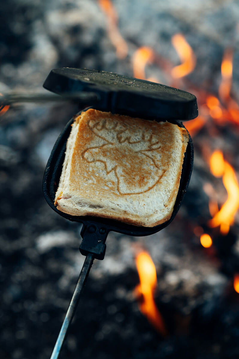 Stabilotherm Sandwicheisen mit Elchmotiv Sandwich Iron BBQ Outdoor Cooking Küche