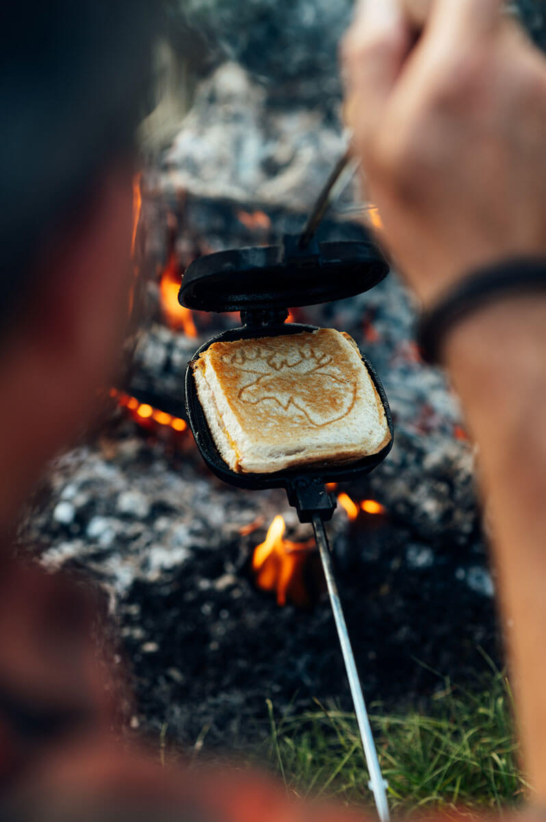 Stabilotherm Sandwicheisen mit Elchmotiv BBQ Sandwich Iron fürs Outdoor Cooking