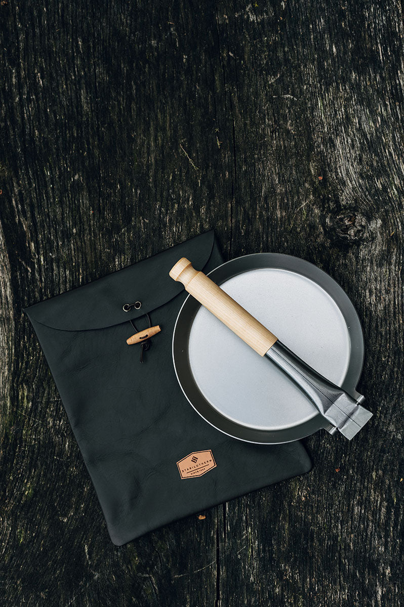 Ledertasche Schutzhülle aus Kuhleder Stabilotherm Storage Bag für die Jägerpfanne "Original"
