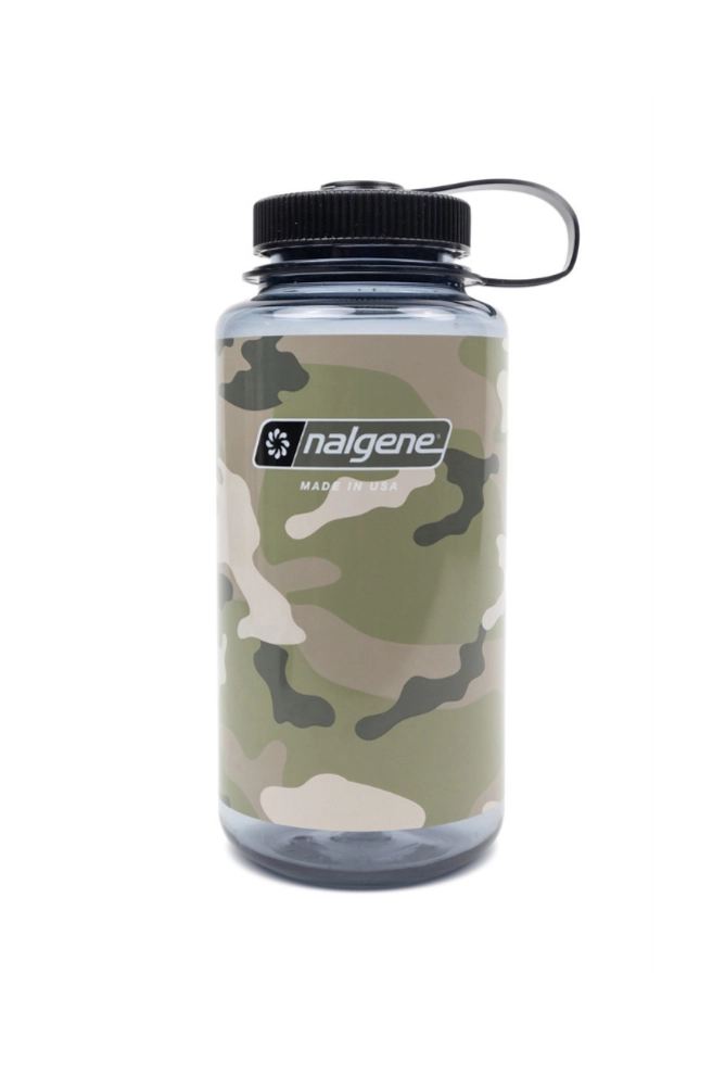 Nalgene 1L Weithals-Trinkflasche im Camouflage-Design für Outdoor und Camping