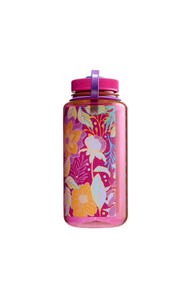Pinke Nalgene 1L Weithals-Trinkflasche für Outdoor, Reisen und Freizeit