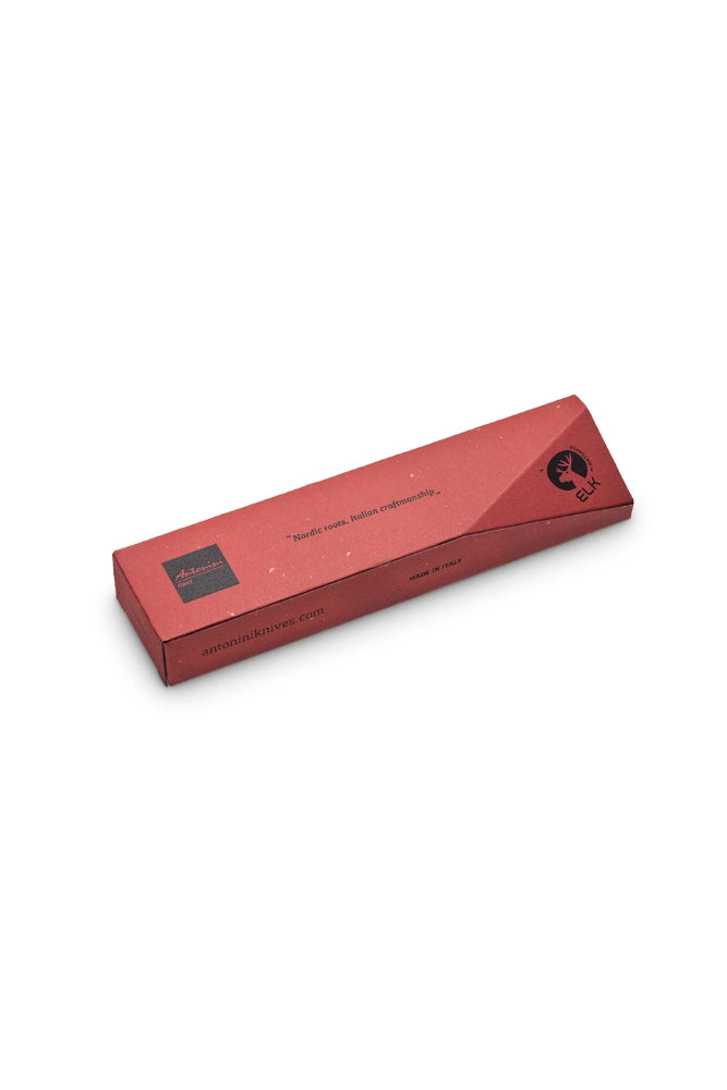 Antonini ELK Bushcraft-Messer mit Originalverpackung, freigestellt
