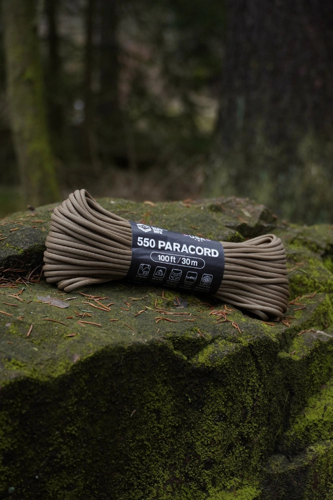 Paracord 550 Typ III von Atwood in Coyote – robustes Outdoor-Seil in der Frontansicht.