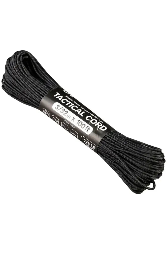 Atwood Rope Tactical 275 Paracord schwarz – robustes Outdoor-Seil als Freisteller