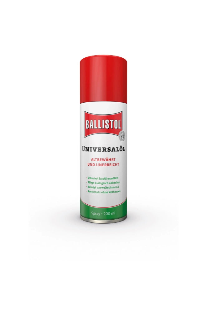 Ballistol Universalöl Spray 200 ml freigestellt – vielseitiges Pflegeöl für Outdoor, Werkstatt und Alltag
