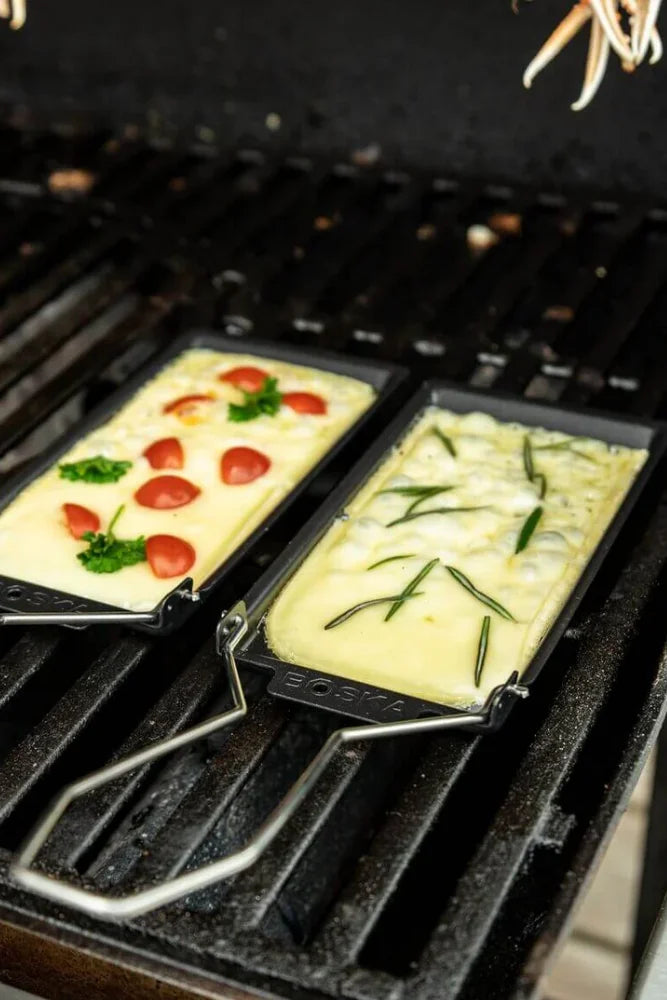 Boska Cheese Barbeclette bei einer Käse-Party – geselliger Raclette-Genuss mit geschmolzenem Käse