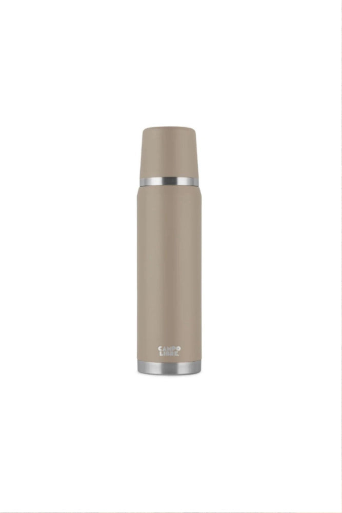 Campo Libre Thermosflasche „Jaco“ 1000 ml in Beige – Isolierflasche für heiße und kalte Getränke