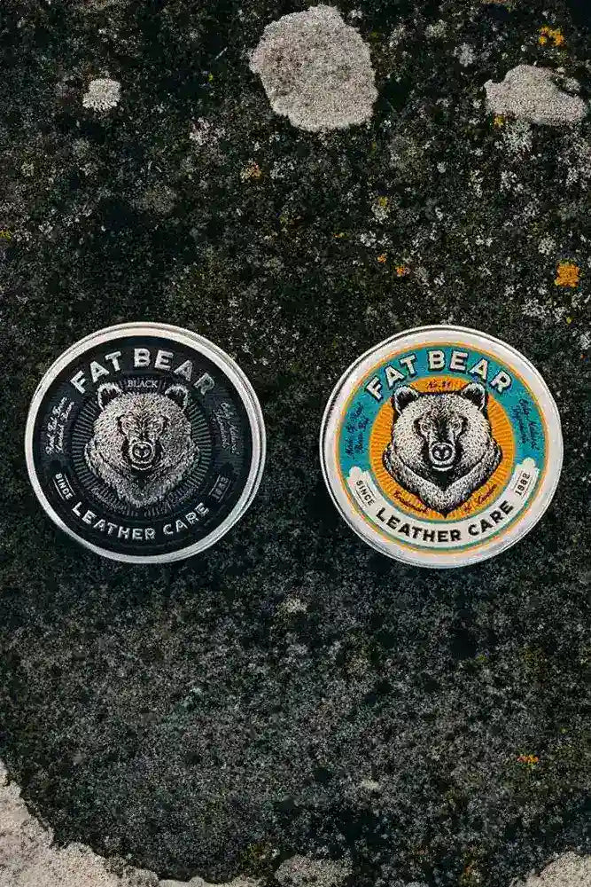Fat Bear Black Lederpflege zur Schuhpflege fuer Schutz Pflege und Auffrischung von Leder