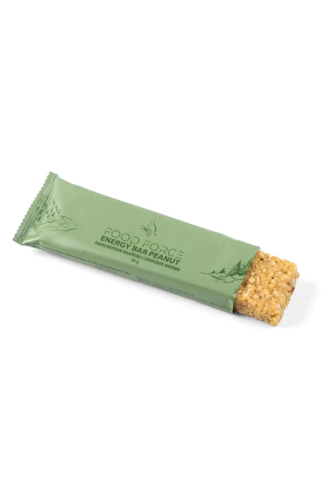 Food Force Energieriegel Erdnuss 50 g als kompakter Outdoor-Snack mit Erdnüssen, Haferflocken und Rosinen