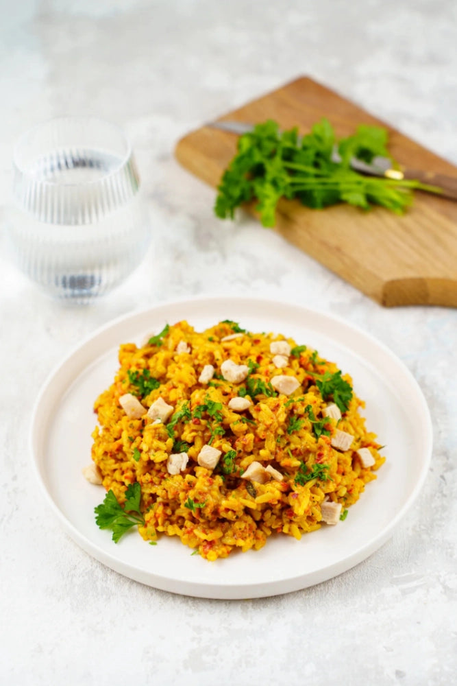 Food Force Fried Rice with Chicken 148 g als Trekkingnahrung mit Reis, Hähnchenbrust und Gemüse für Camping und Outdoor