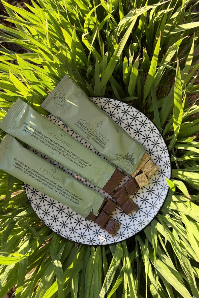 Food Force Peanut Energy Bar 50 g als Outdoor-Verpflegung mit Erdnüssen und Hafer für Rucksack und Camp