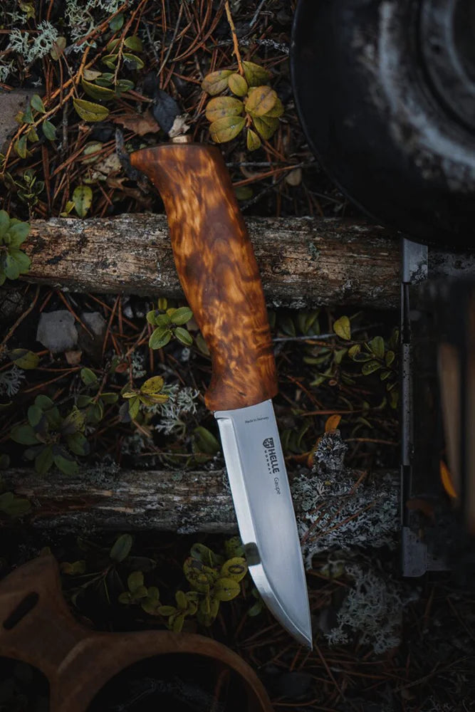 Helle Gaupe Messer fuer Outdoor Bushcraft und Jagd als robustes Allround Messer