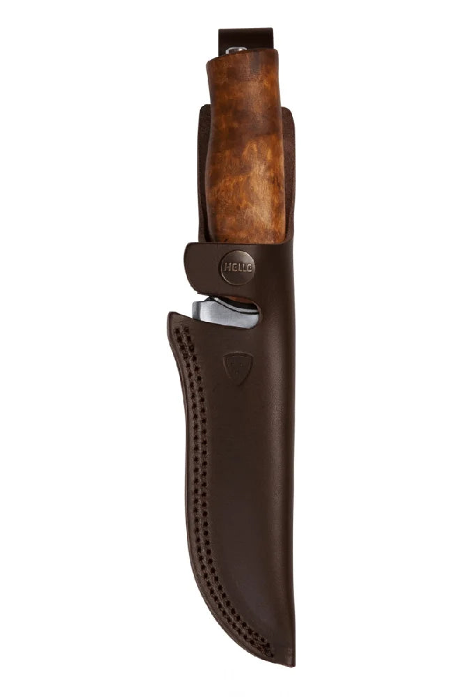 Helle GT Messer mit Scheide im Detail als hochwertige Schutzhuelle fuer Outdoor Einsatz