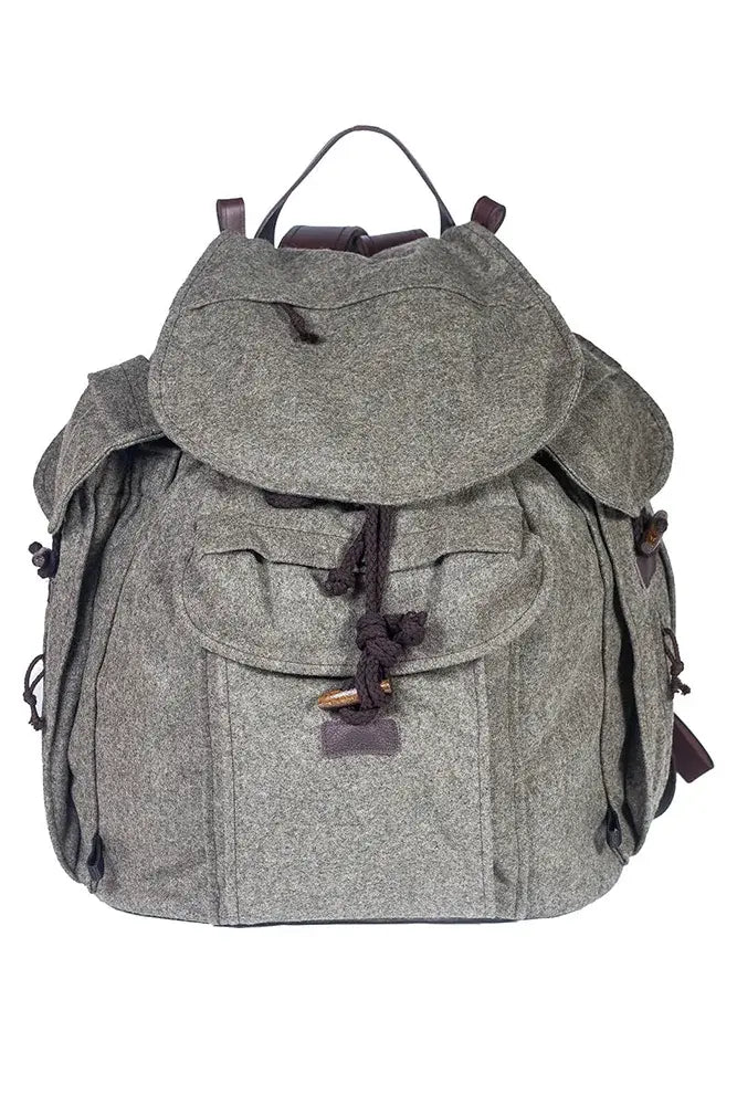 Hubertusloden Lodenrucksack Premium Superiorloden aus 100 Schafschurwolle robuster Rucksack aus reiner Schurwolle