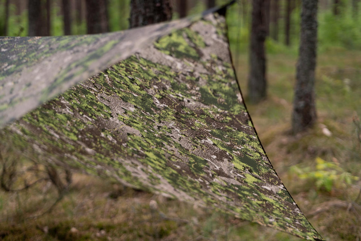 Detailansicht des FARBA F2.1 Terskog Tarnmusters am LESOVIK HEKSA Tarp
