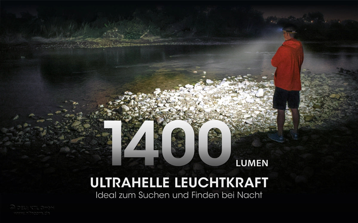 Nitecore NU43 mit 1400 Lumen – starke Helligkeit für Outdoor bei Nacht