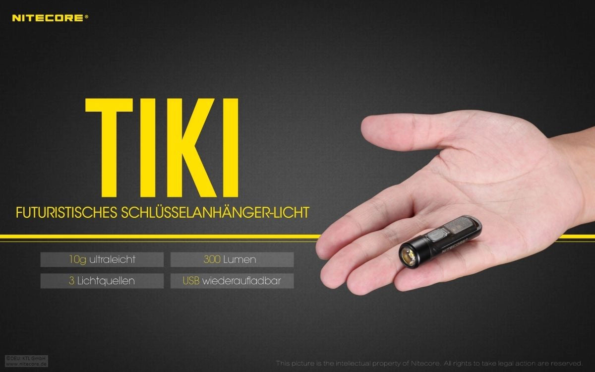 Nitecore TIKI Übersicht – kompakte 300-Lumen Schlüsselbundlampe mit mehreren Lichtquellen