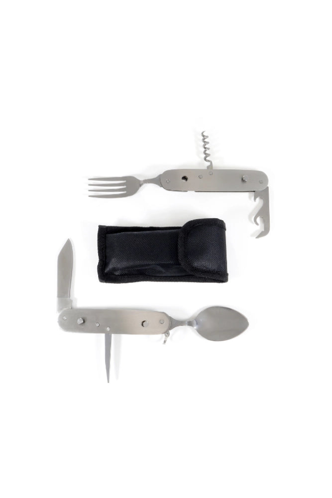 Origin Outdoors Biwak Besteck Set Edelstahl kompakt freigestellt für Outdoor