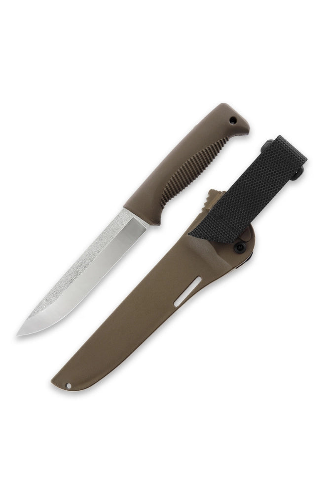 Peltonen Puukko M95 N690 Coyote Bushcraft Messer freigestellt – Outdoor Survival Messer