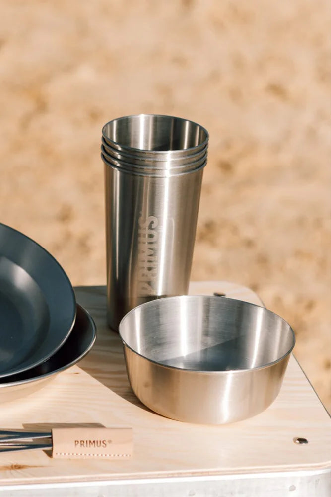 Primus Campfire Bowl Small Edelstahl kompakte Servierschuessel fuer Campkueche und Picknick